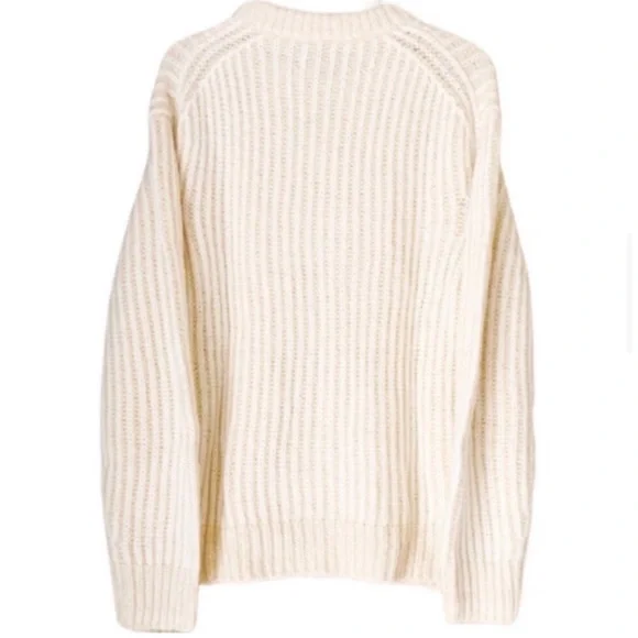 Elizabeth and James Cream Fisherman’s Rib Sweater SIze XXL - Picture 4 of 13